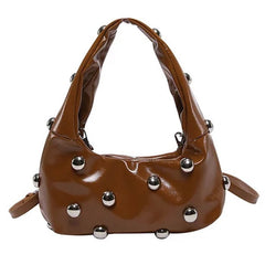 aesthetic studded shoulder bag boogzel clothing