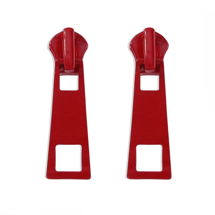 aesthetic zipper stud earrings boogzel clothing