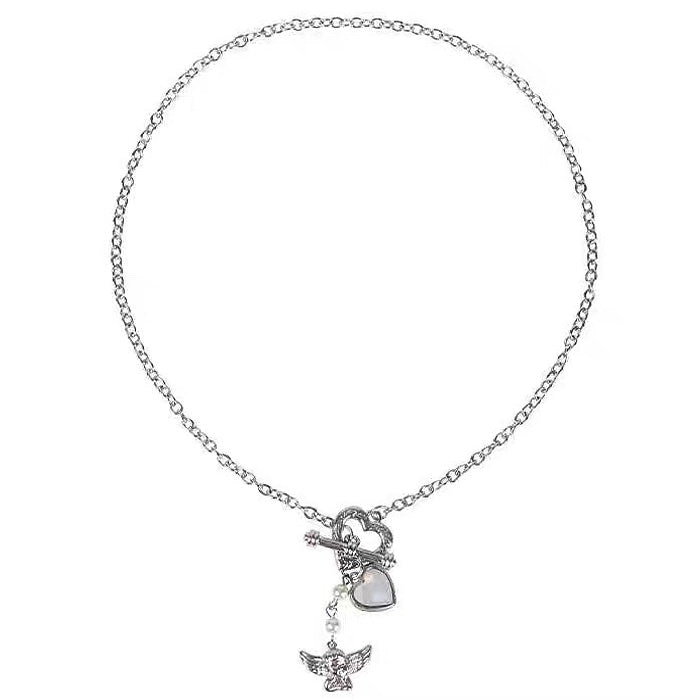 angel aesthetic chain necklace boogzel clothing
