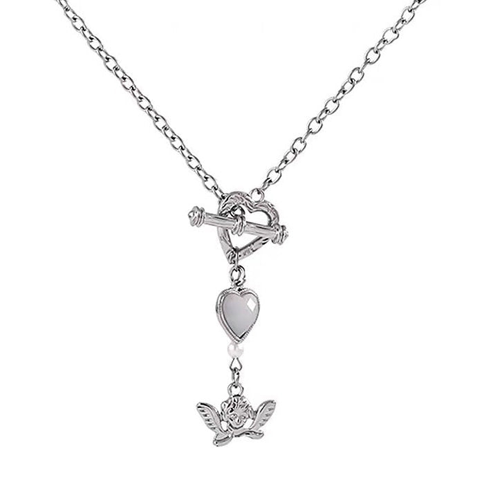 angel aesthetic chain necklace boogzel clothing