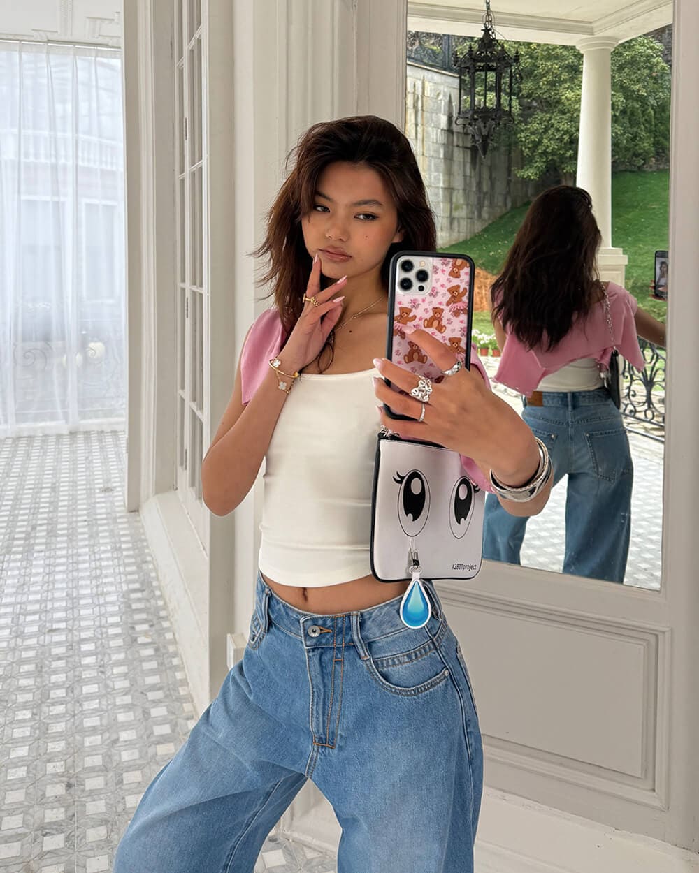 anime crying eyes shoulder clutch boogzel clothing