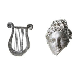 apollo lyre asymmetrical earrings boogzel clothing