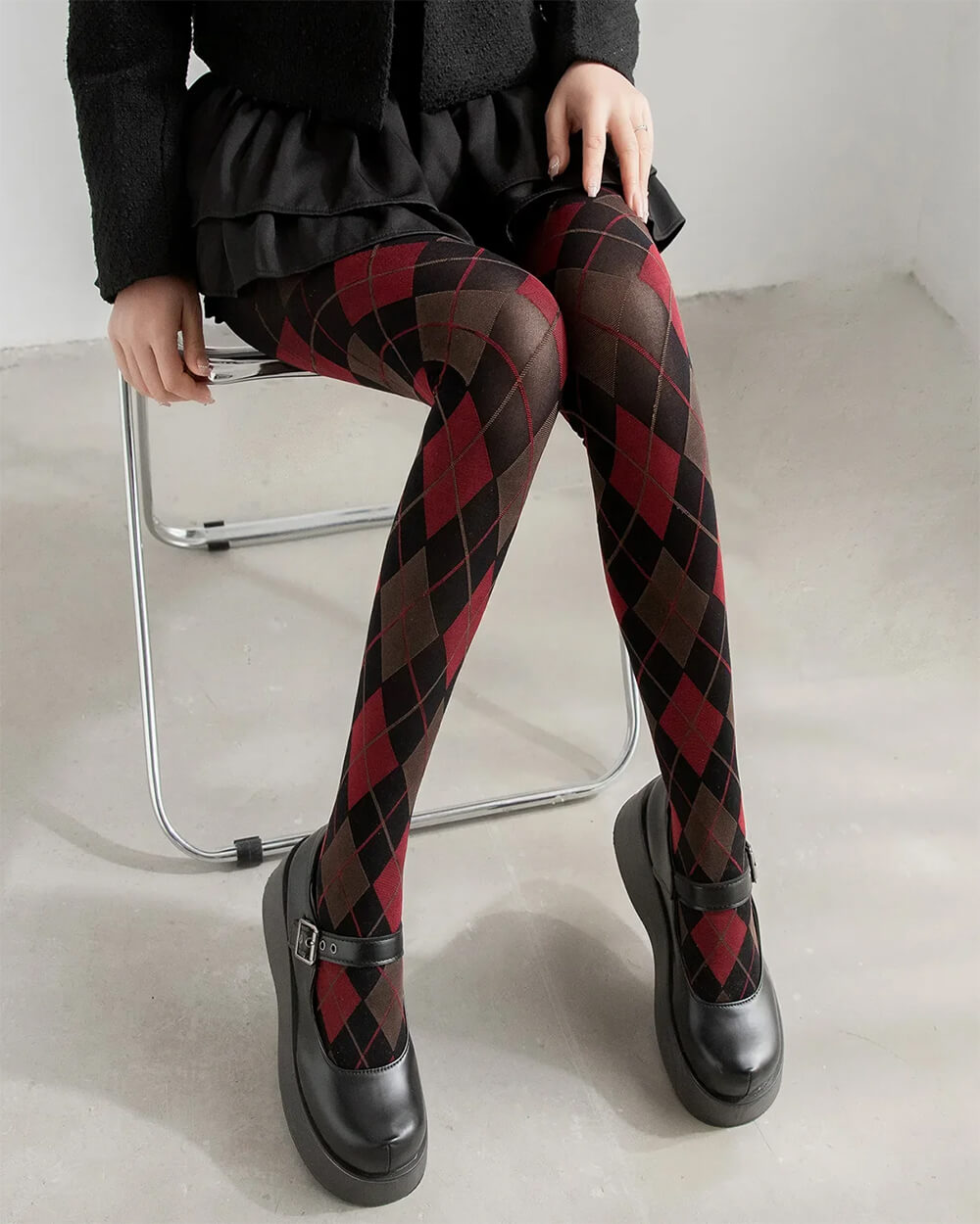 argyle pattern tights boogzel clothing