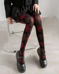 argyle pattern tights boogzel clothing