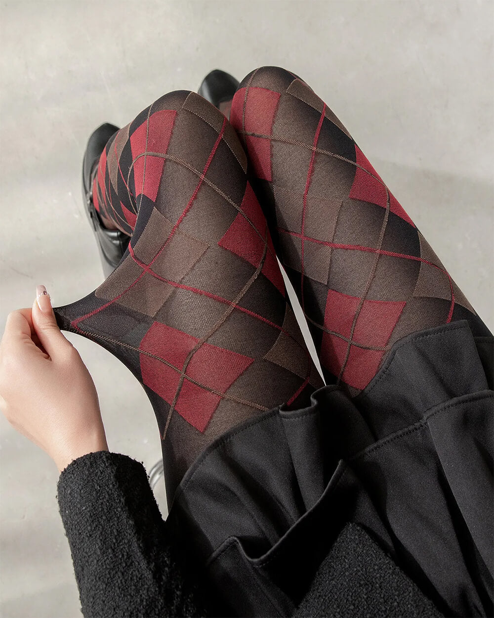 argyle pattern tights boogzel clothing