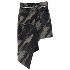 asymmetric denim skirt boogzel clothing
