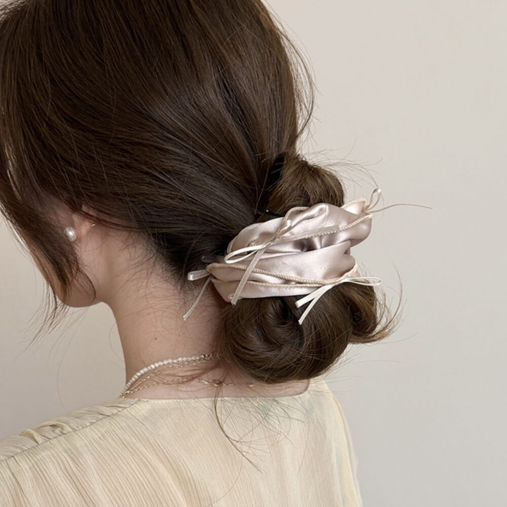 balletcore satin scrunchie boogze clothing
