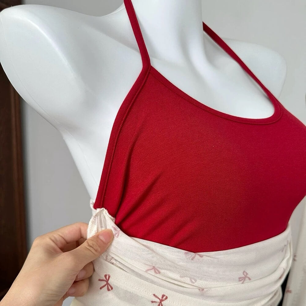 balletcore aesthetic bow mesh top boogzel clothing