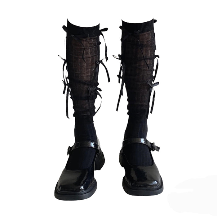 bow high socks boogzel clothing