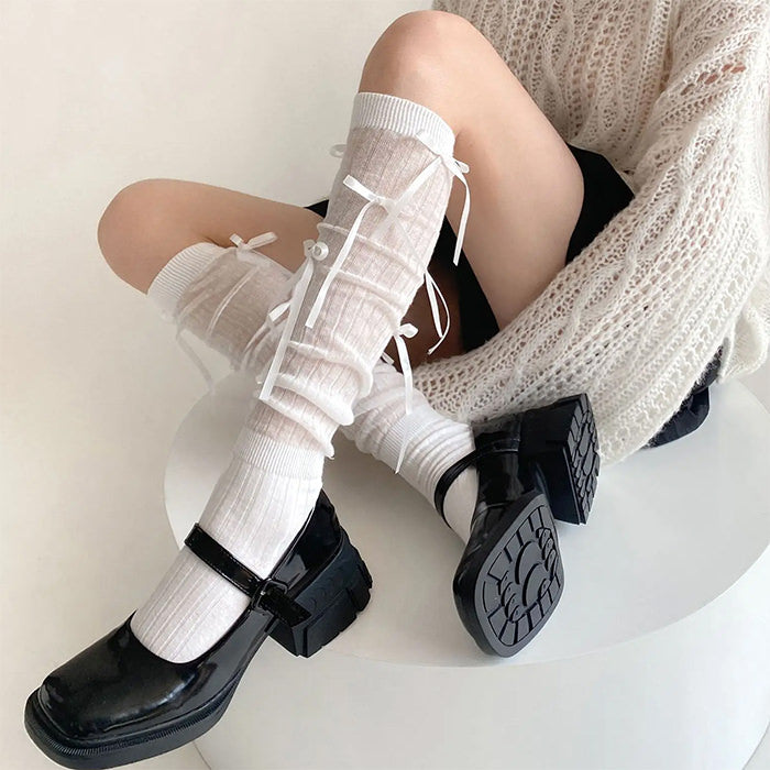 bow high socks boogzel clothing