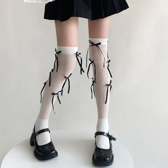 bow high socks boogzel clothing