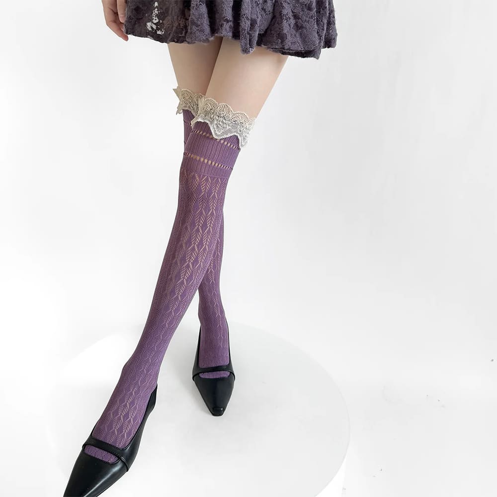 ballet core ruffle knee socks boogzel clothing