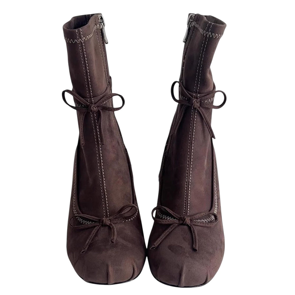 balletcore square toe ankle boots boogzel clothing