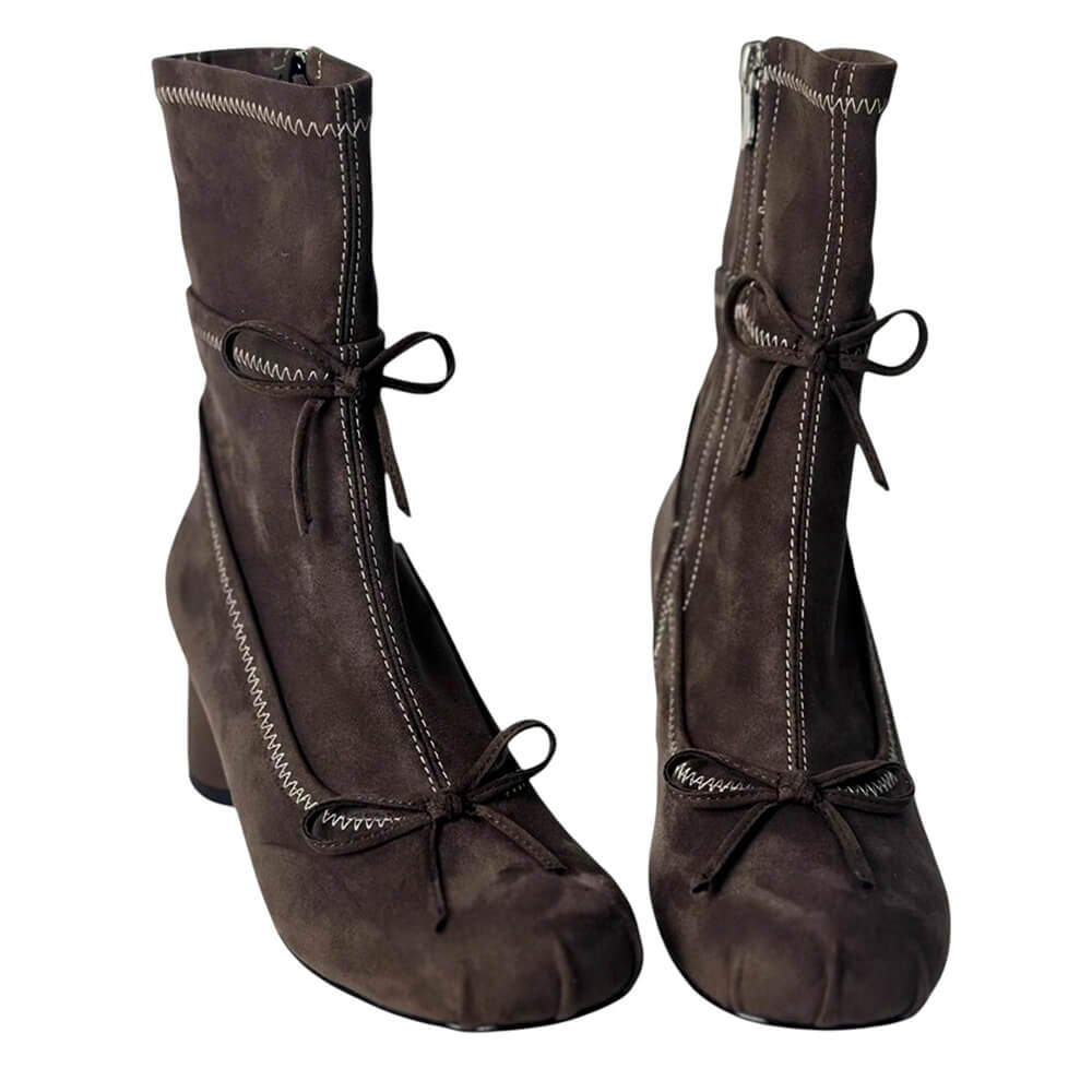 balletcore square toe ankle boots boogzel clothing