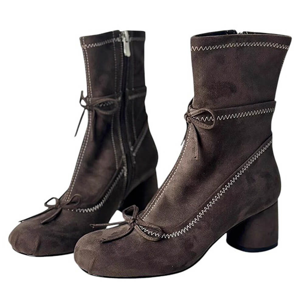 balletcore square toe ankle boots boogzel clothing