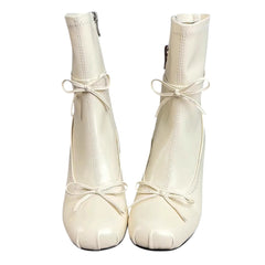 balletcore square toe ankle boots boogzel clothing