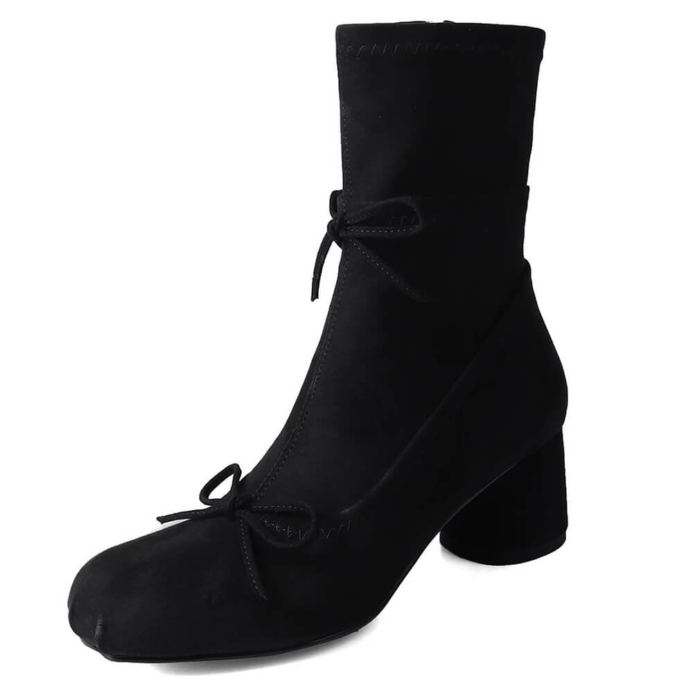 balletcore square toe ankle boots boogzel clothing