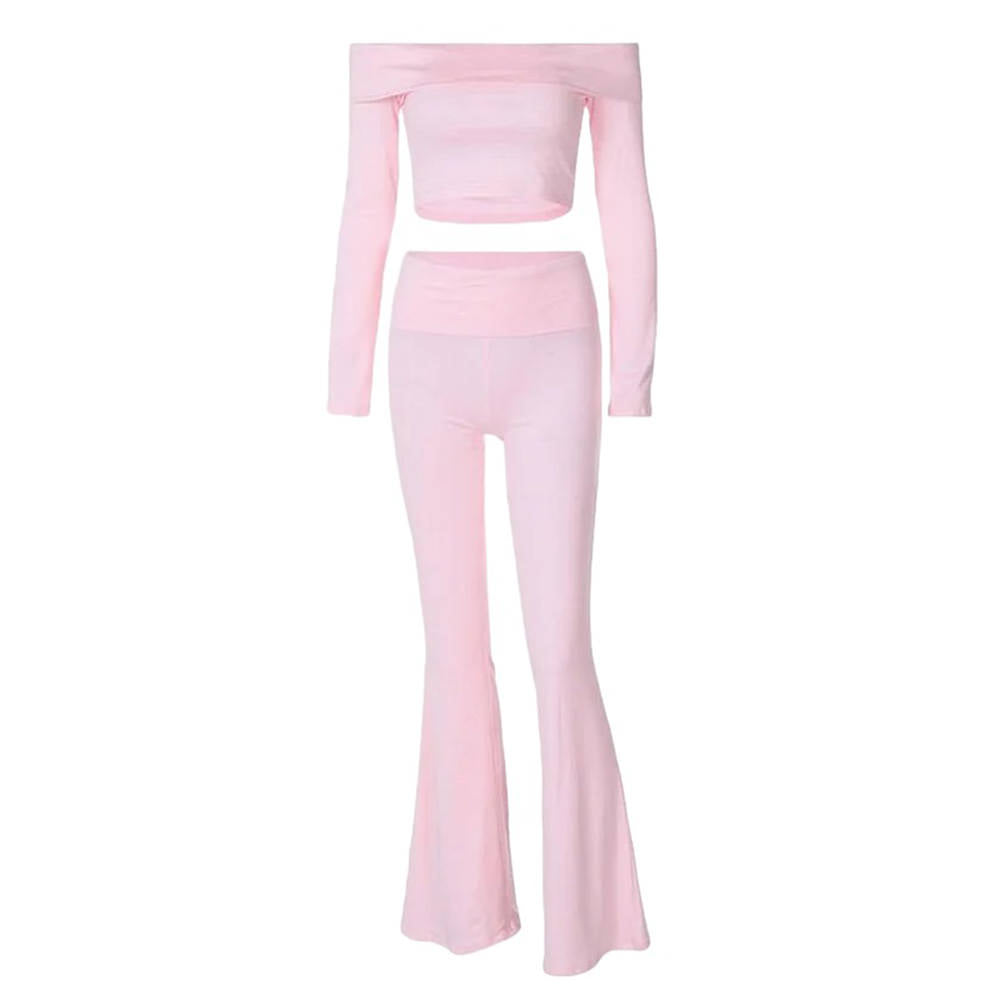 bardot top and flare pants co-ord boogzel clothing