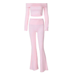 bardot top and flare pants co-ord boogzel clothing