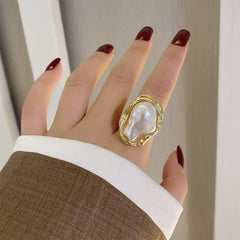 baroque aesthetic pearl ring boogzel clothing