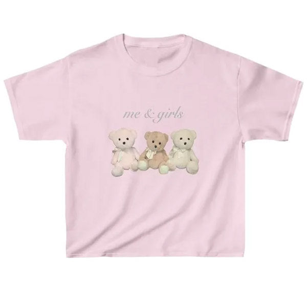 bears print crop top boogzel clothing