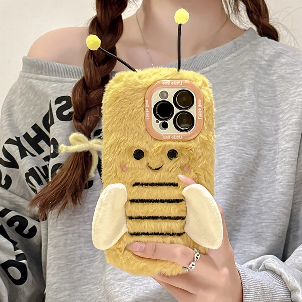 bee fluffy iphone case boogzel clothing