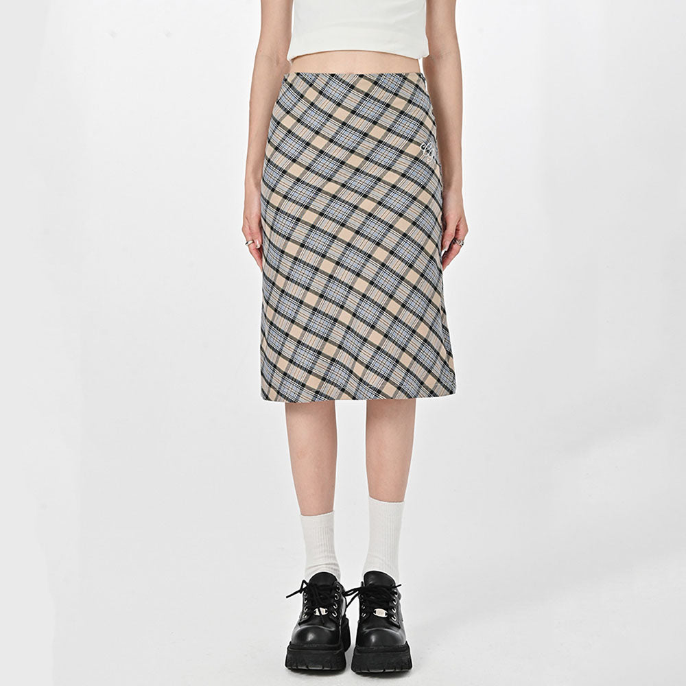 preppy plaid midi skirt boogzel clothing