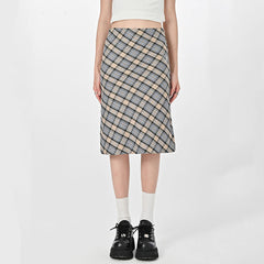 preppy plaid midi skirt boogzel clothing