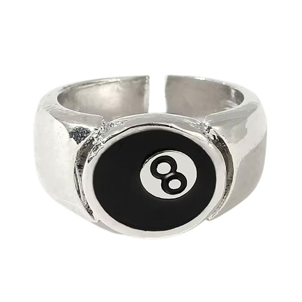billiard 8 ball chunky ring boogzel clothing