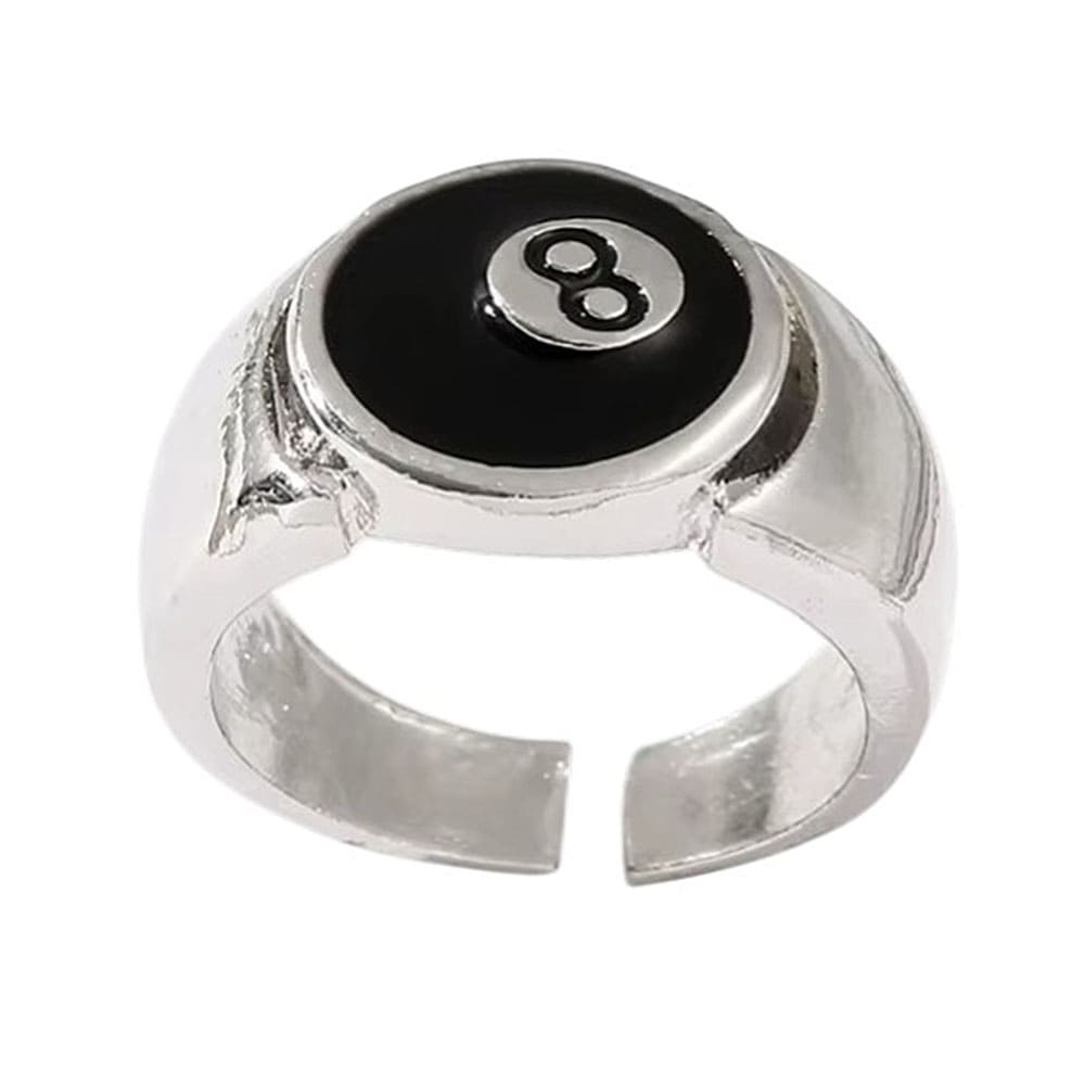 billiard 8 ball chunky ring boogzel clothing