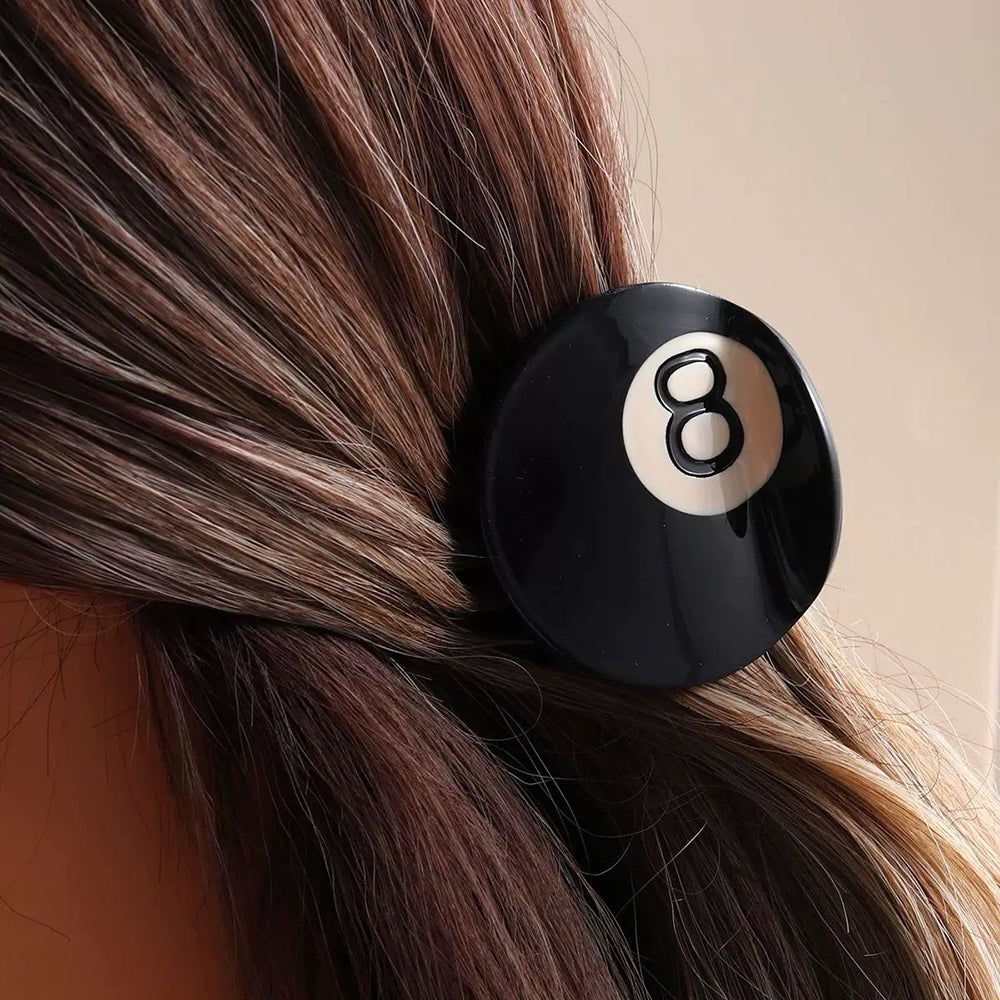 billiard 8 ball hair clip boogzel clothing