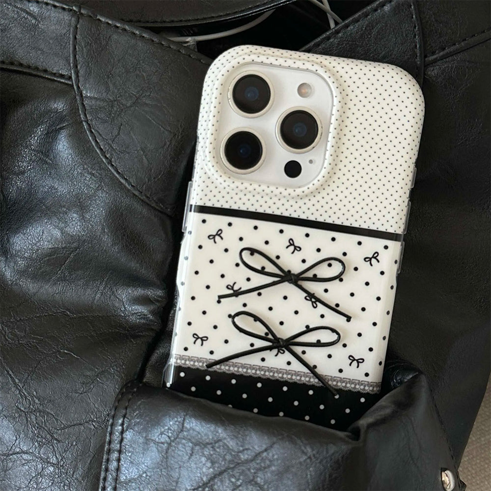 black and white coquette iphone case boogzel clothing