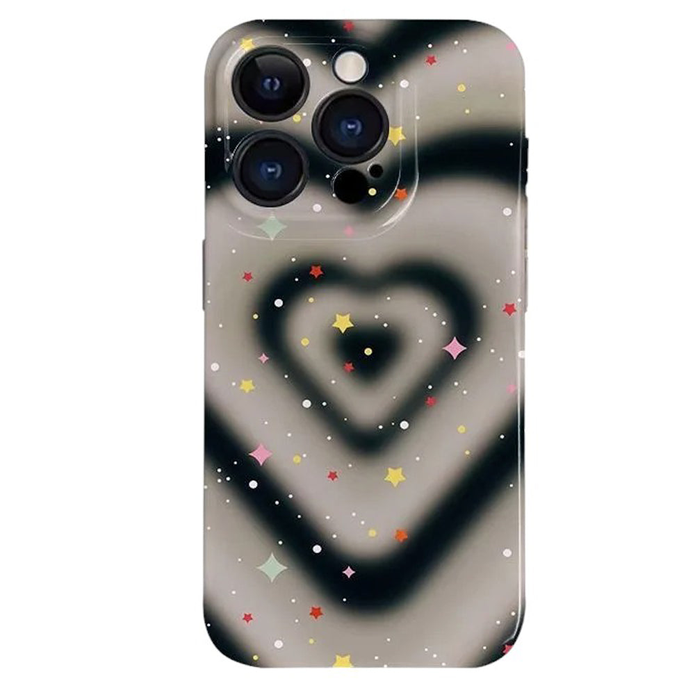 black and white heart pattern iphone case boogzel clothing