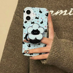 black cat flower phone holder boogzel clothing