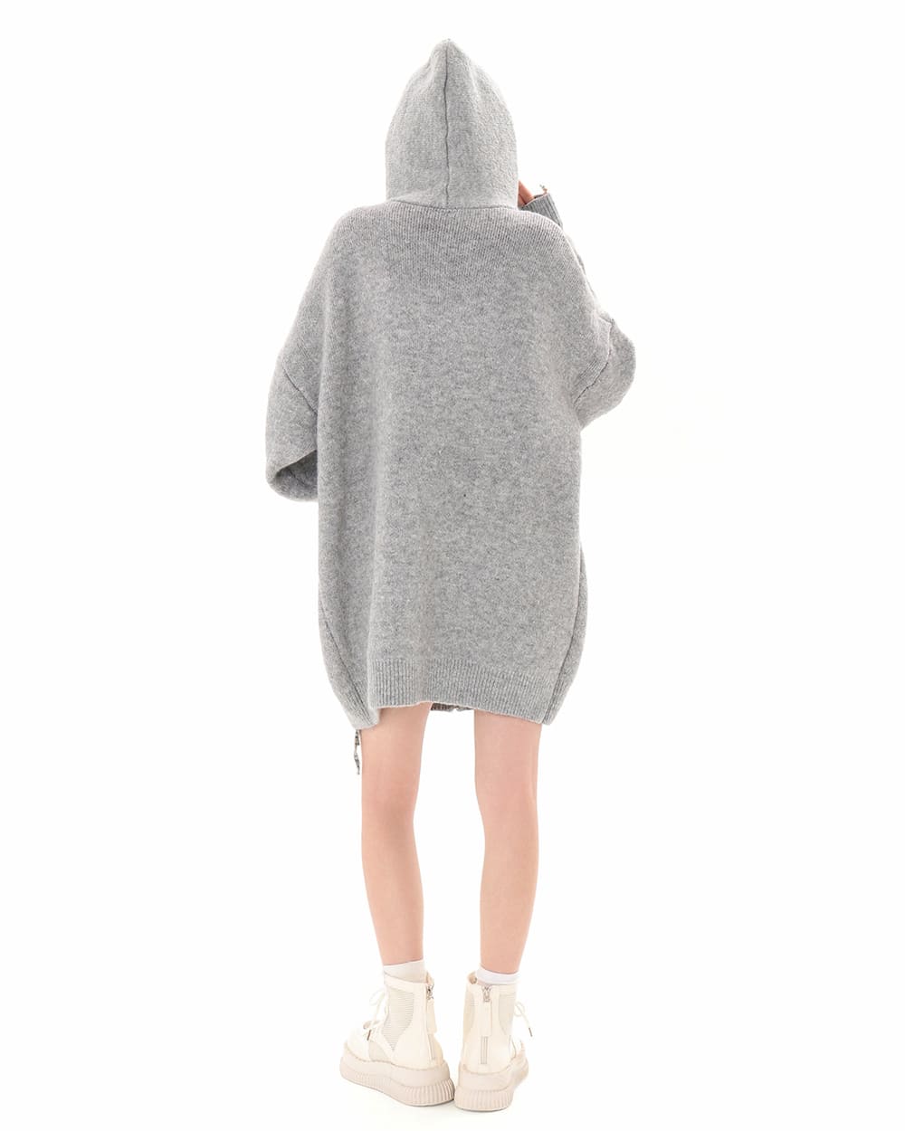 black cat knit zip up hoodie boogzel clothing