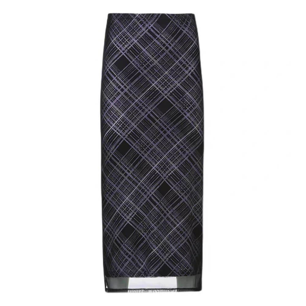 black plaid maxi skirt boogzel clothing