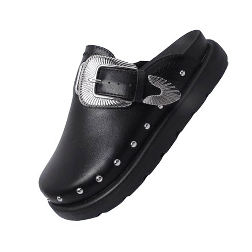 black rivets slip on shoes boogzel clothing