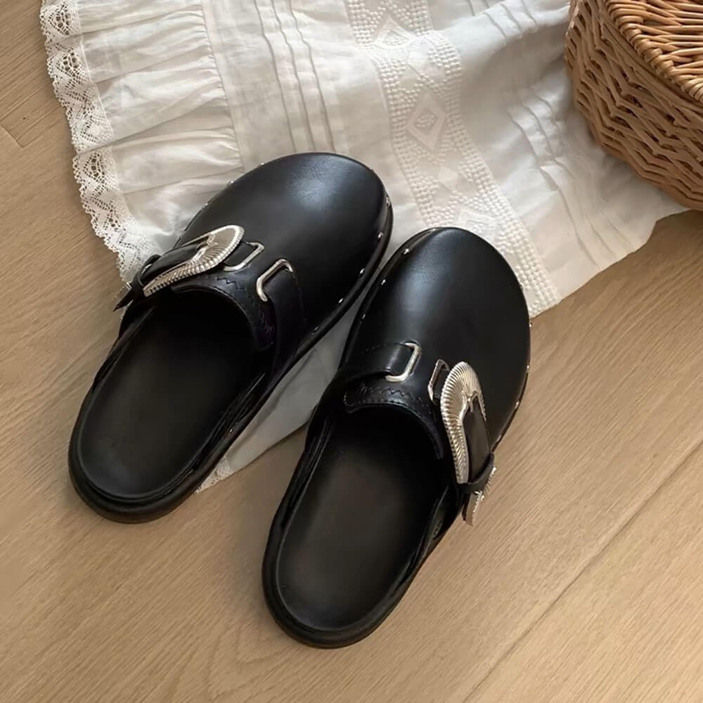 black rivets slip on shoes boogzel clothing
