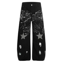 black star wide leg jeans boogzel clothing