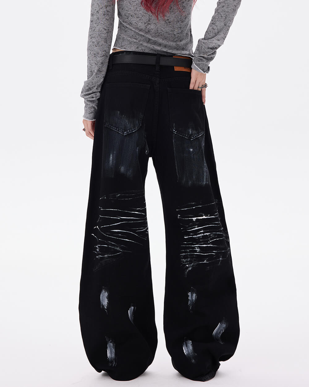 black star wide leg jeans boogzel clothing