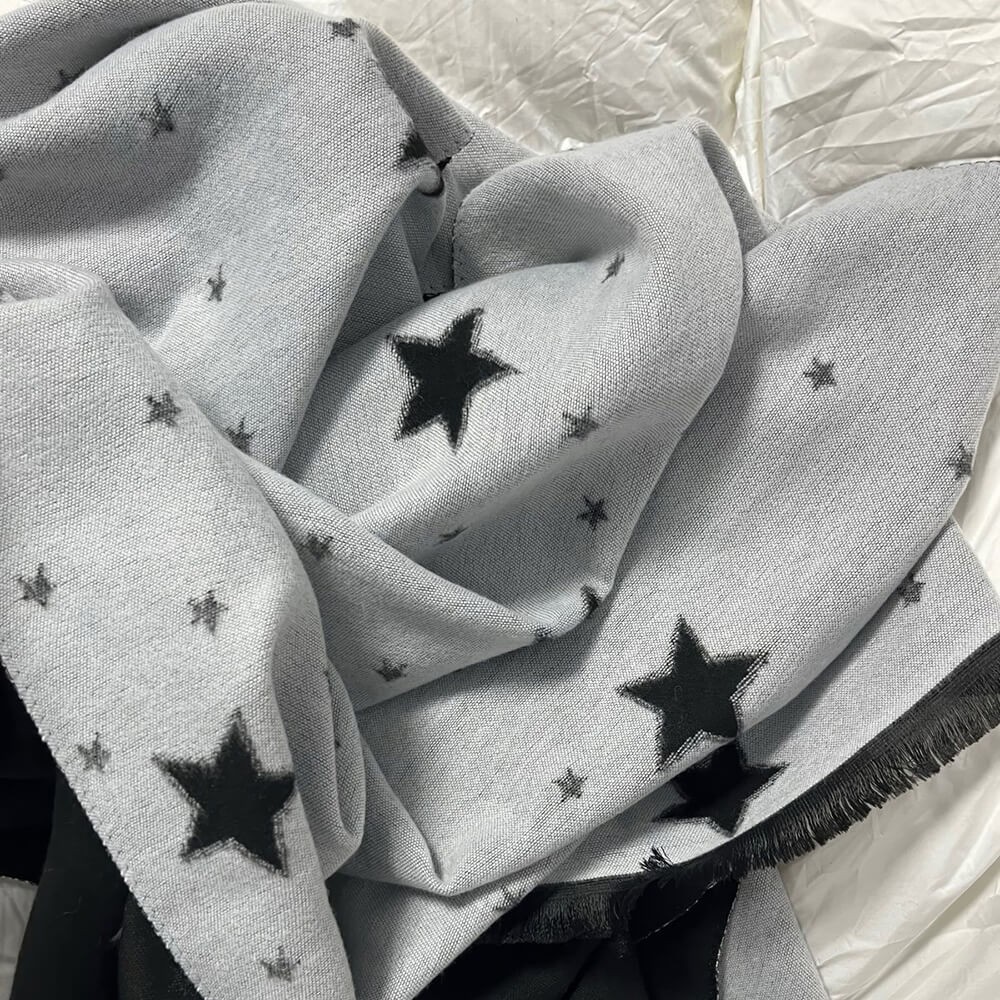 black white star pattern scarf boogzel clothing