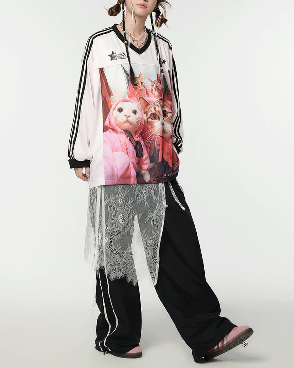 blokette aesthetic cat long sleeve boogzel clothing