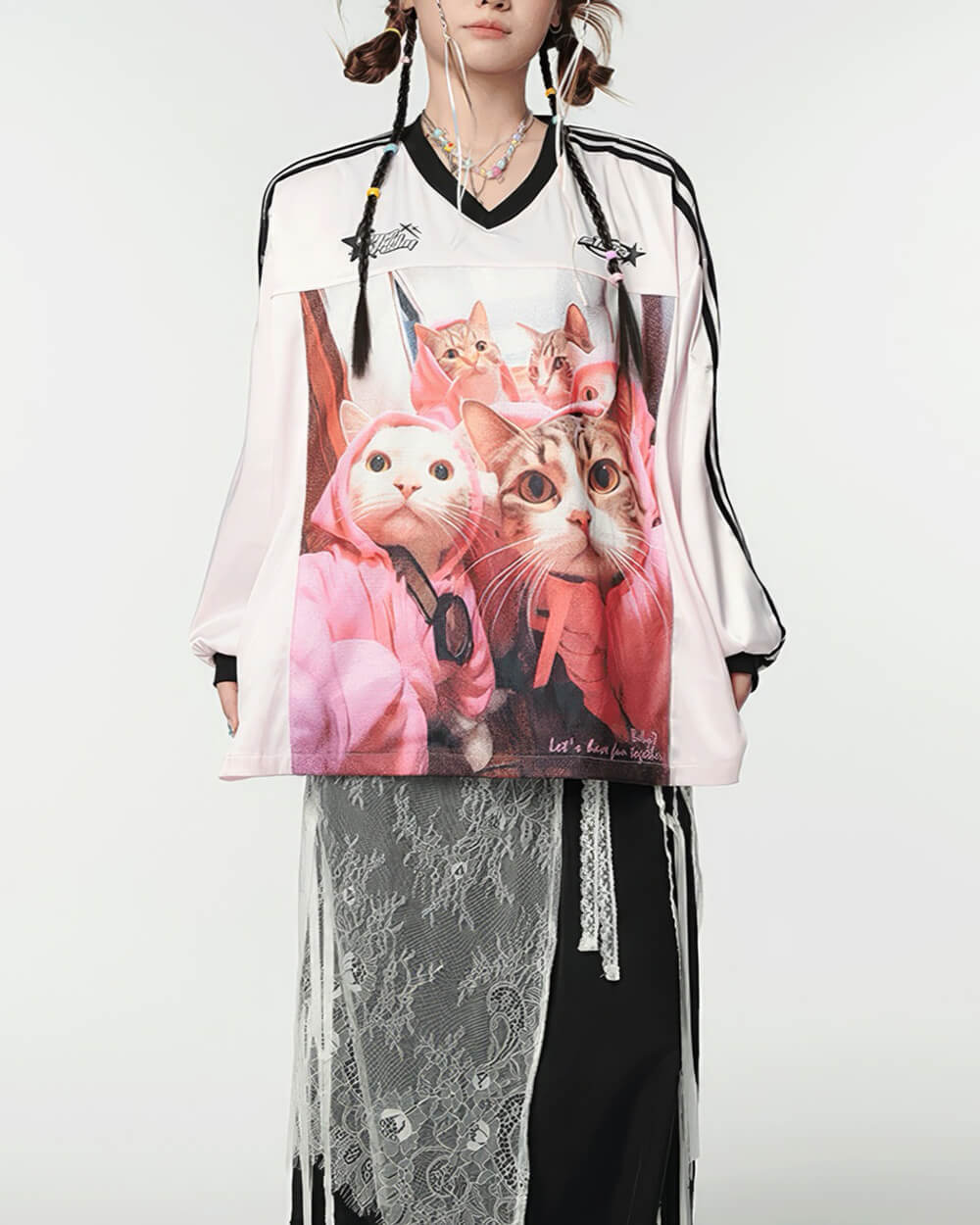 blokette aesthetic cat long sleeve boogzel clothing