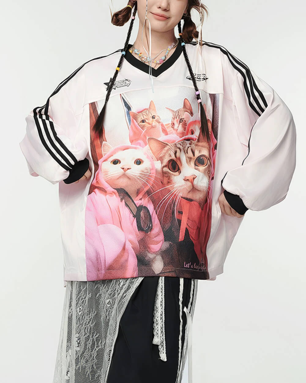 blokette aesthetic cat long sleeve boogzel clothing