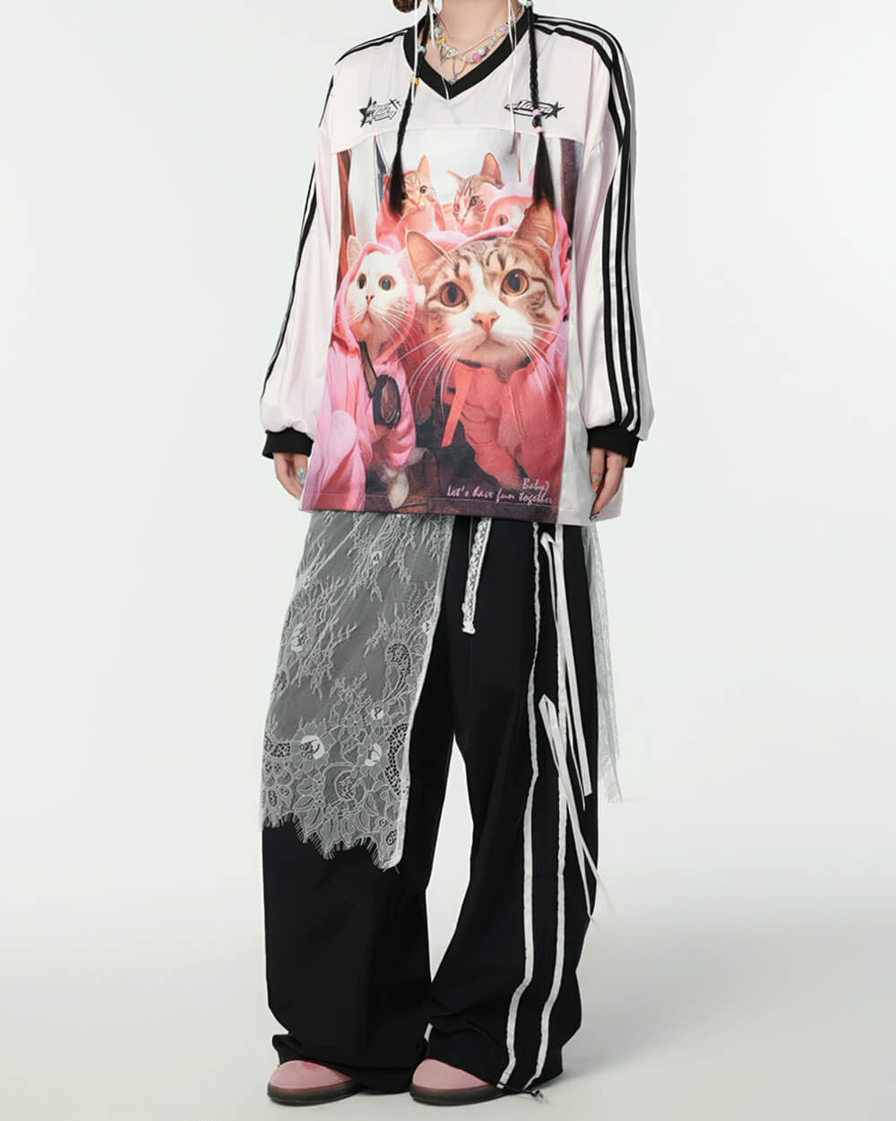blokette aesthetic cat long sleeve boogzel clothing