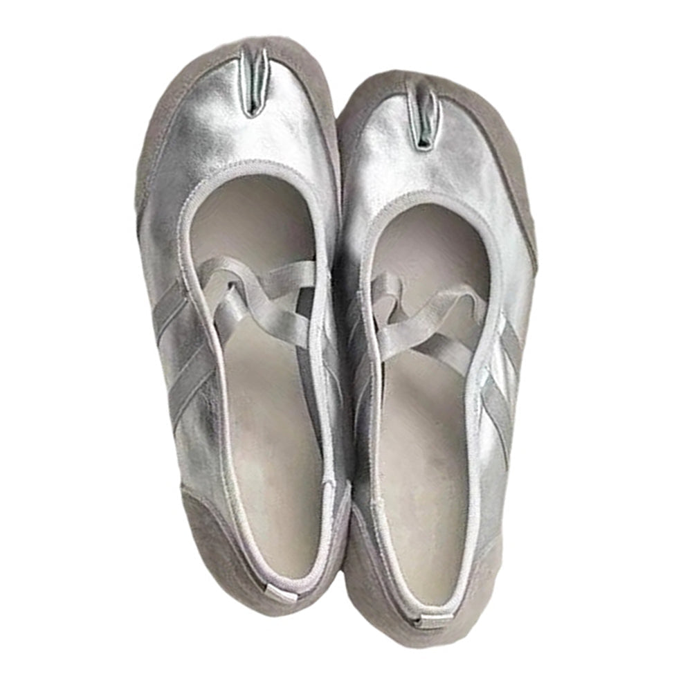 blokette cross strap ballet flats boogzel clothing