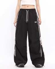 blokette side stripe wide leg trousers boogzel clothing