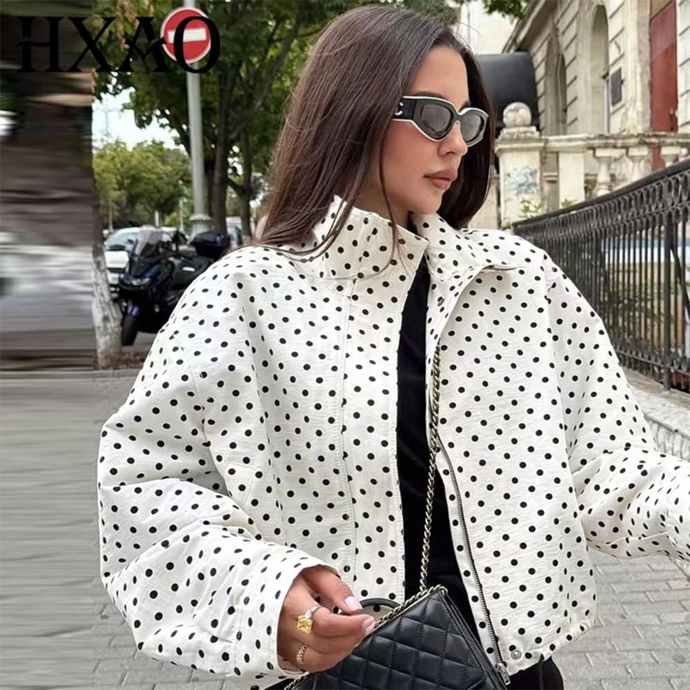 blokette style polka dot jacket boogzel clothing