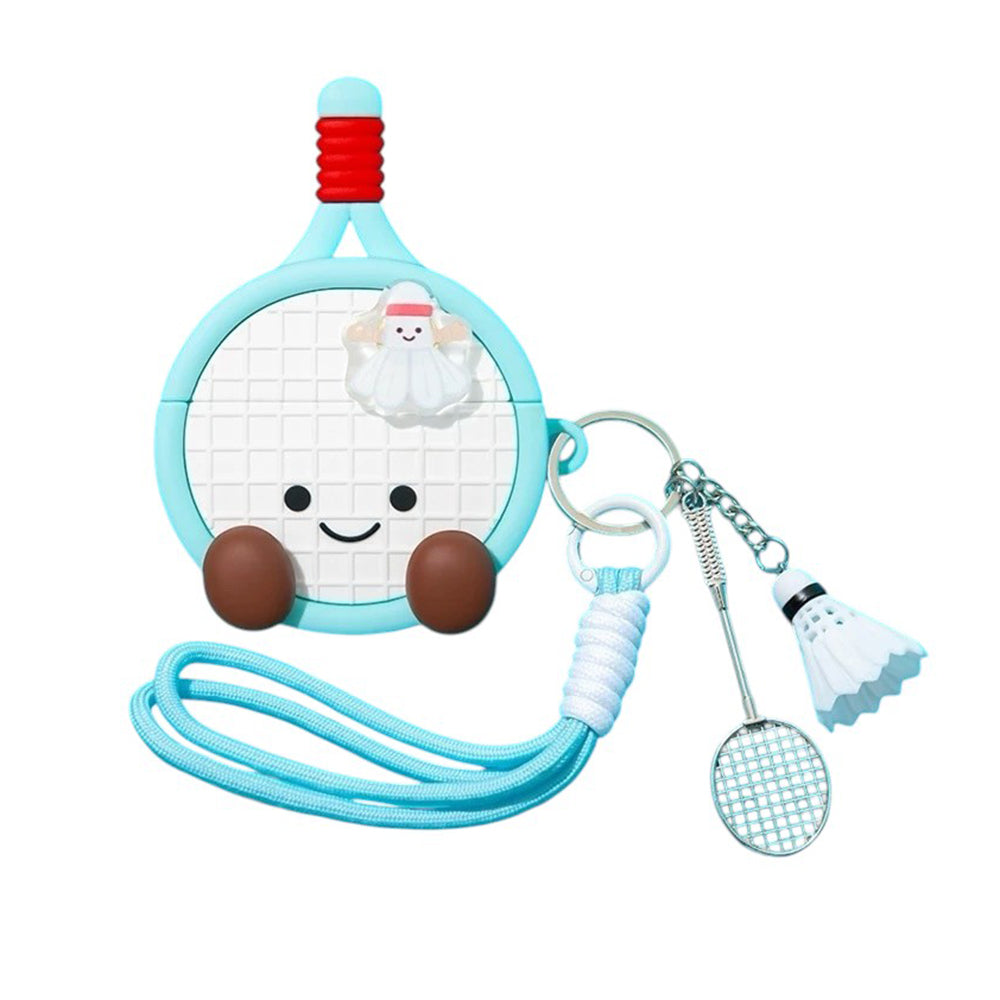 blue badminton racket airpods case boogzel clothing