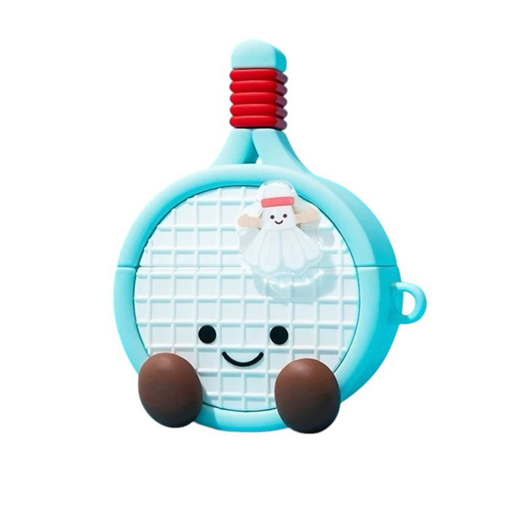 blue badminton racket airpods case boogzel clothing